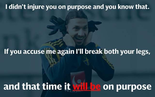 伊布霸气的言论,伊布经典时刻