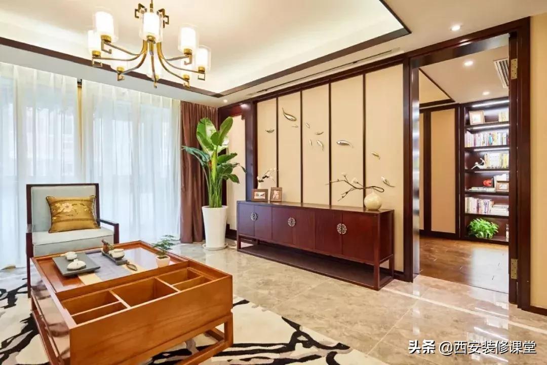 中式客厅30平米,中式客厅家具摆放效果图