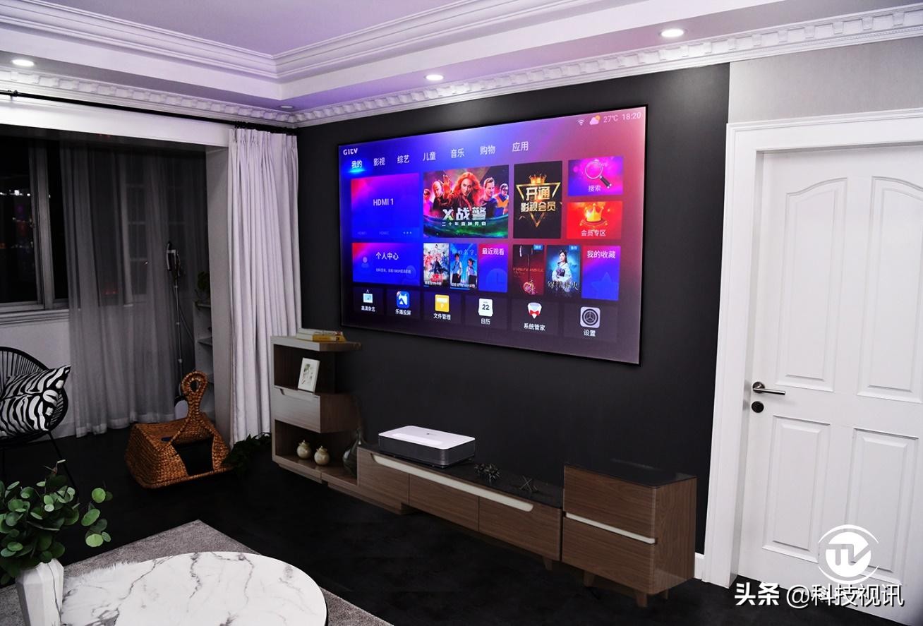 护眼便携影院高亮激光投影,流光溢彩显示器神光同步