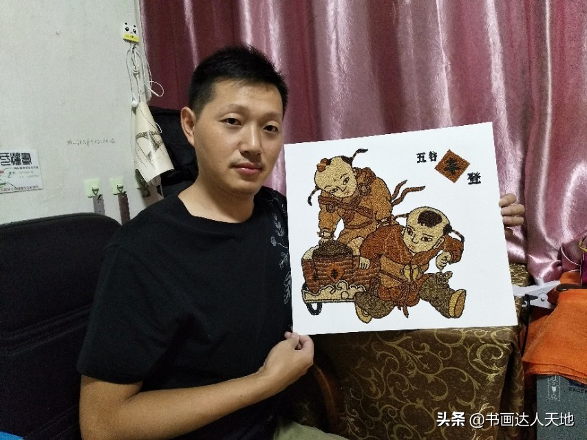 做五谷手工画需要什么豆子,儿童手工制作五谷杂粮贴画