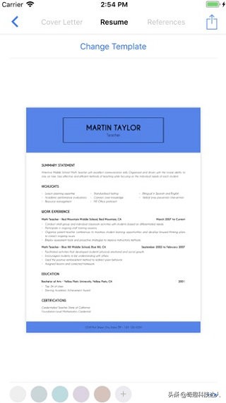 一份最基本的简历生成器,不会写简历的90后