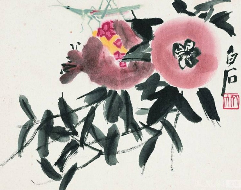 大师齐白石的一生的美术作品集,一代宗师齐白石珍贵作画记录