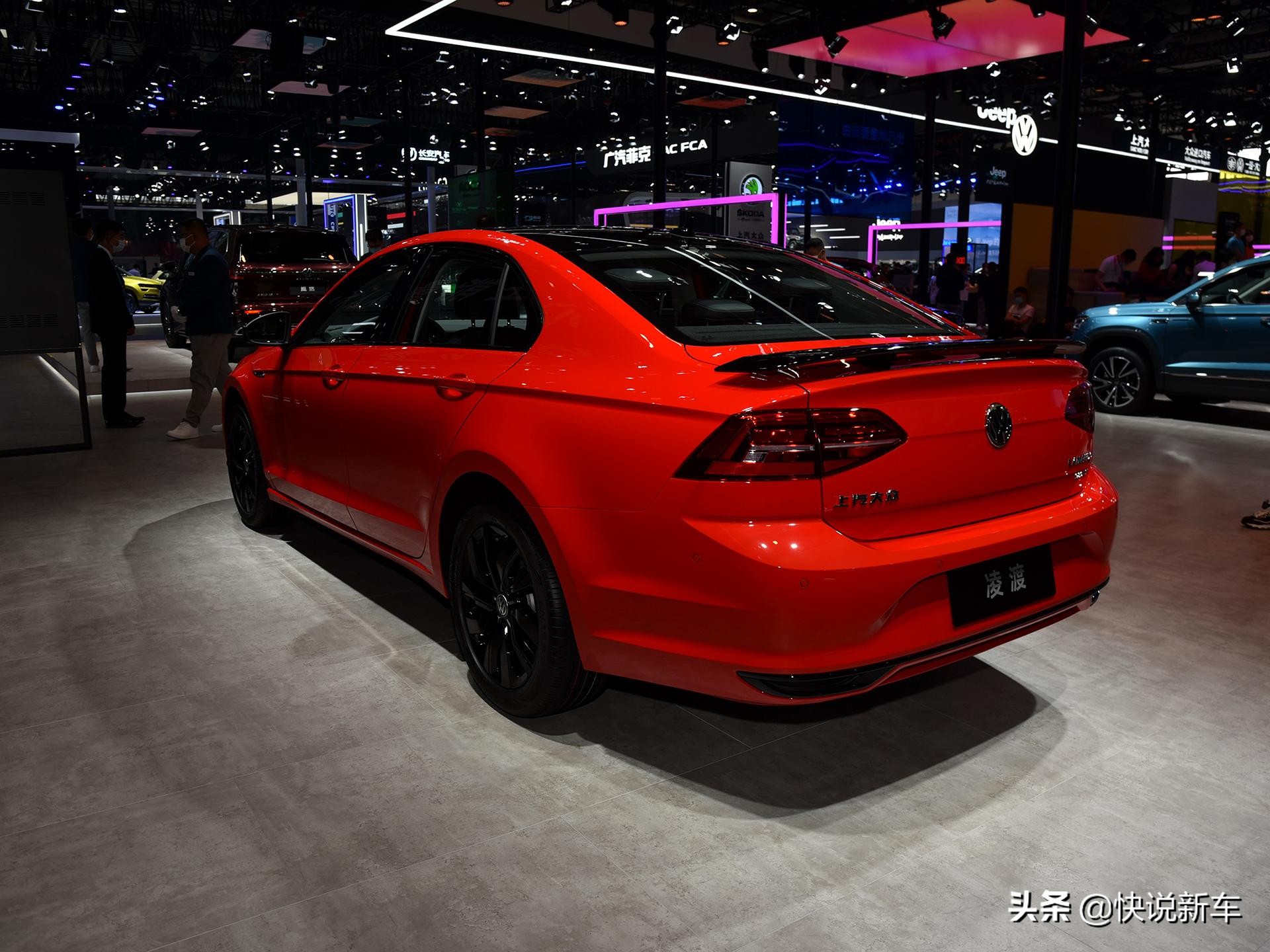 2021年大众凌渡红色带尾翼,大众汽车凌渡报价及红色图片