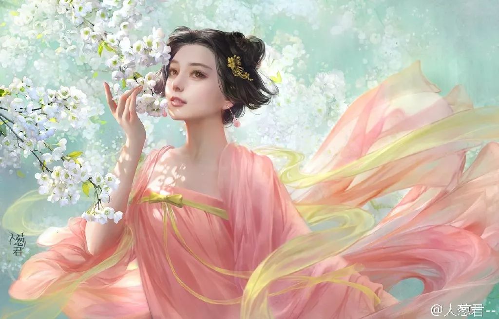 大佬画动漫人物仙气十足手绘,大佬画的古风图手绘