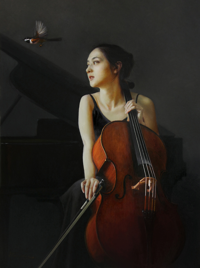 王东升画家,赵开坤人物油画作品欣赏