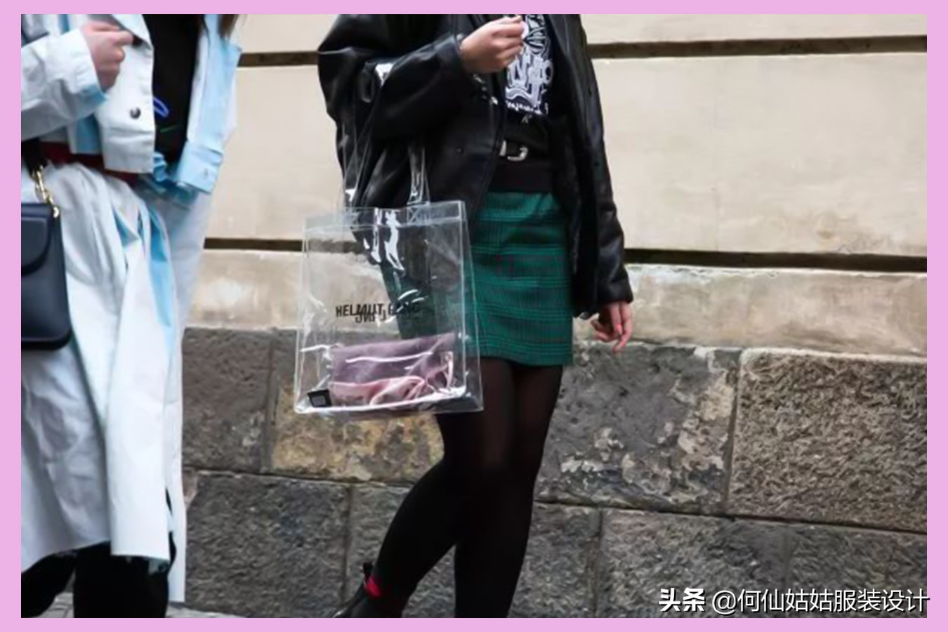 一次性雨衣也穿的很好看,雨衣可外穿