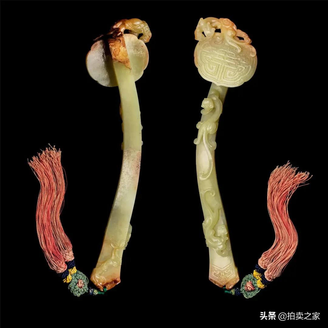 博物馆鉴赏乾隆玉雕,清乾隆白玉玉雕灵芝如意