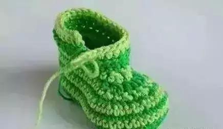 6-12个月宝宝毛线鞋教程,可爱款钩针宝宝鞋