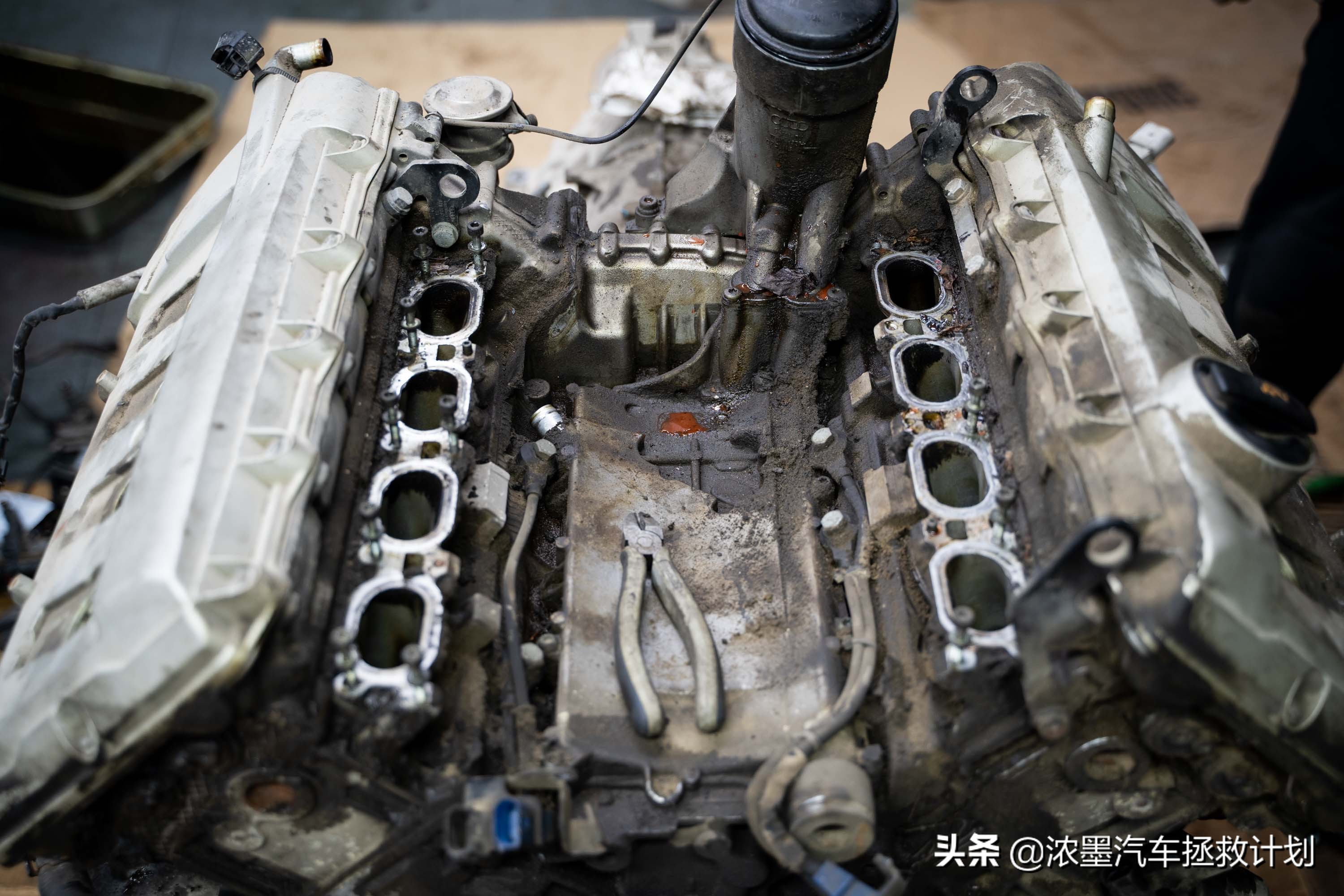 奥迪a6发动机大修全过程,翻新奥迪a6大修发动机