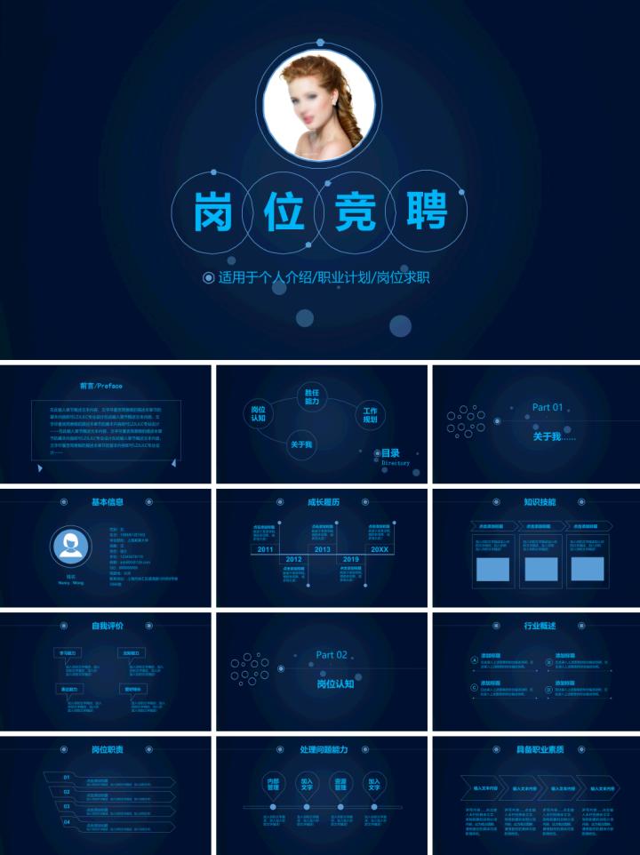 竞聘护士长ppt模板免费下载,物业经理岗位竞聘免费ppt模板