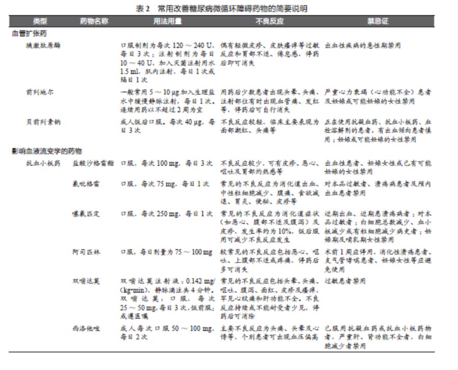 糖尿病微循环障碍临床用药专家共识