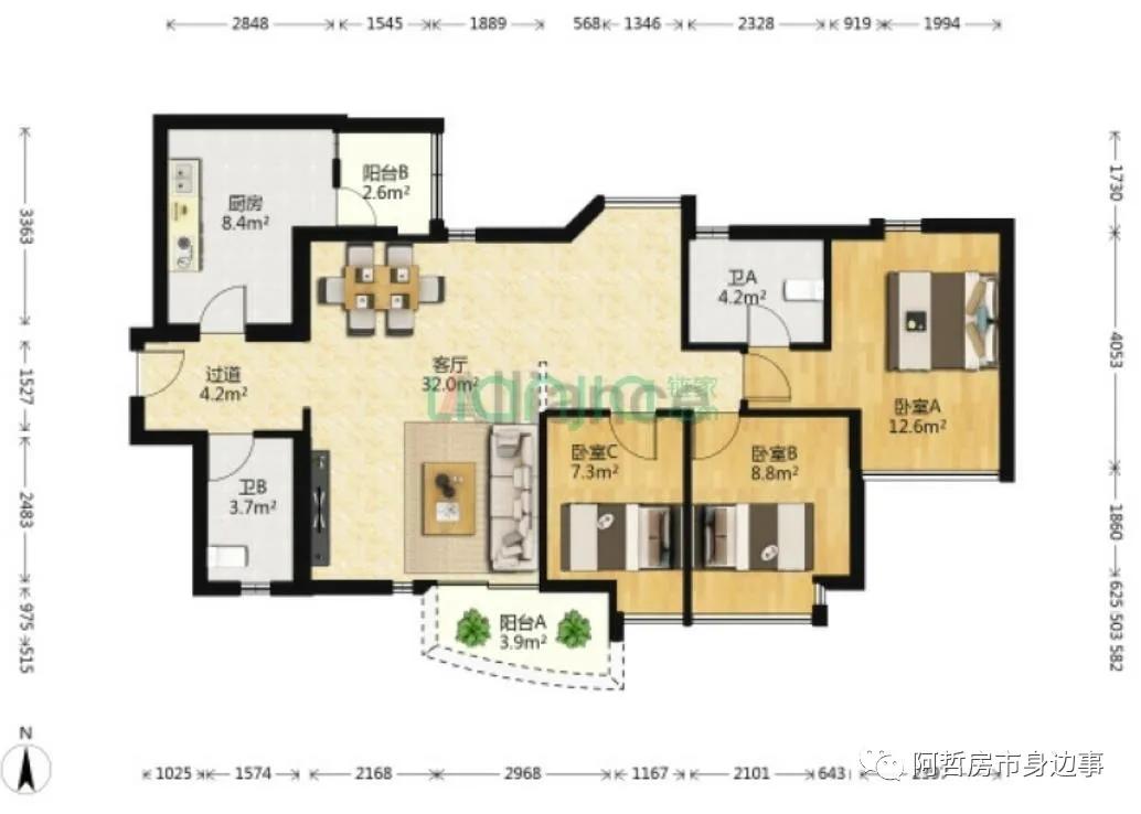 新旧交织的城市界面,富基广场