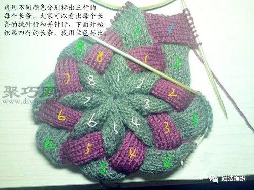 钩针圆形镂空帽子花样图解,简单的老年人毛线帽子织法教程