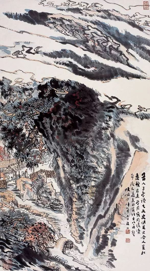 学画山水画的基础教程,小学画山水画的步骤和技巧