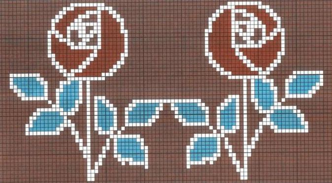 4-6岁儿童花毛衣图案大全,毛衣提花花卉图案图解