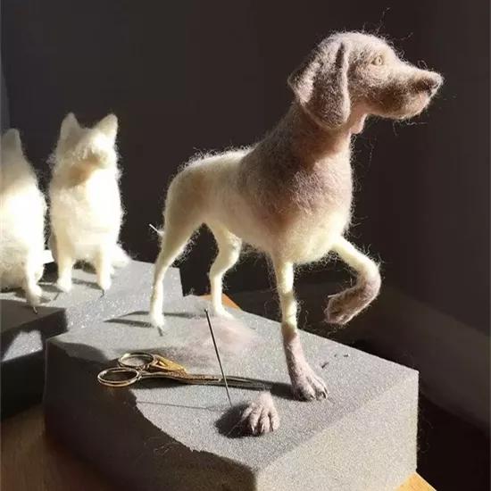 毛毡手工diy成品售卖,手工diy羊毛毡人物