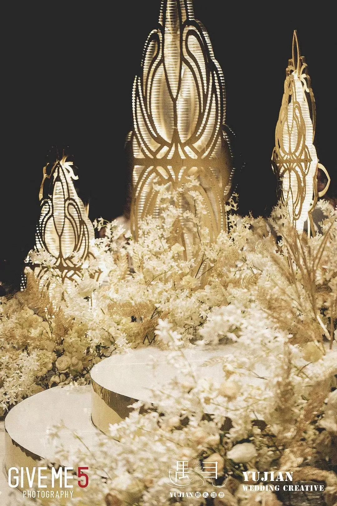 香槟色主题婚礼布置,香槟色婚礼桌椅布置