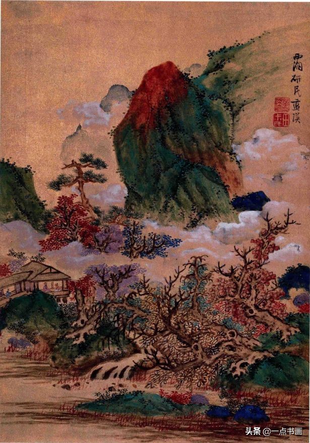 明画家蓝瑛溪山幽居图,明蓝瑛山水画全集