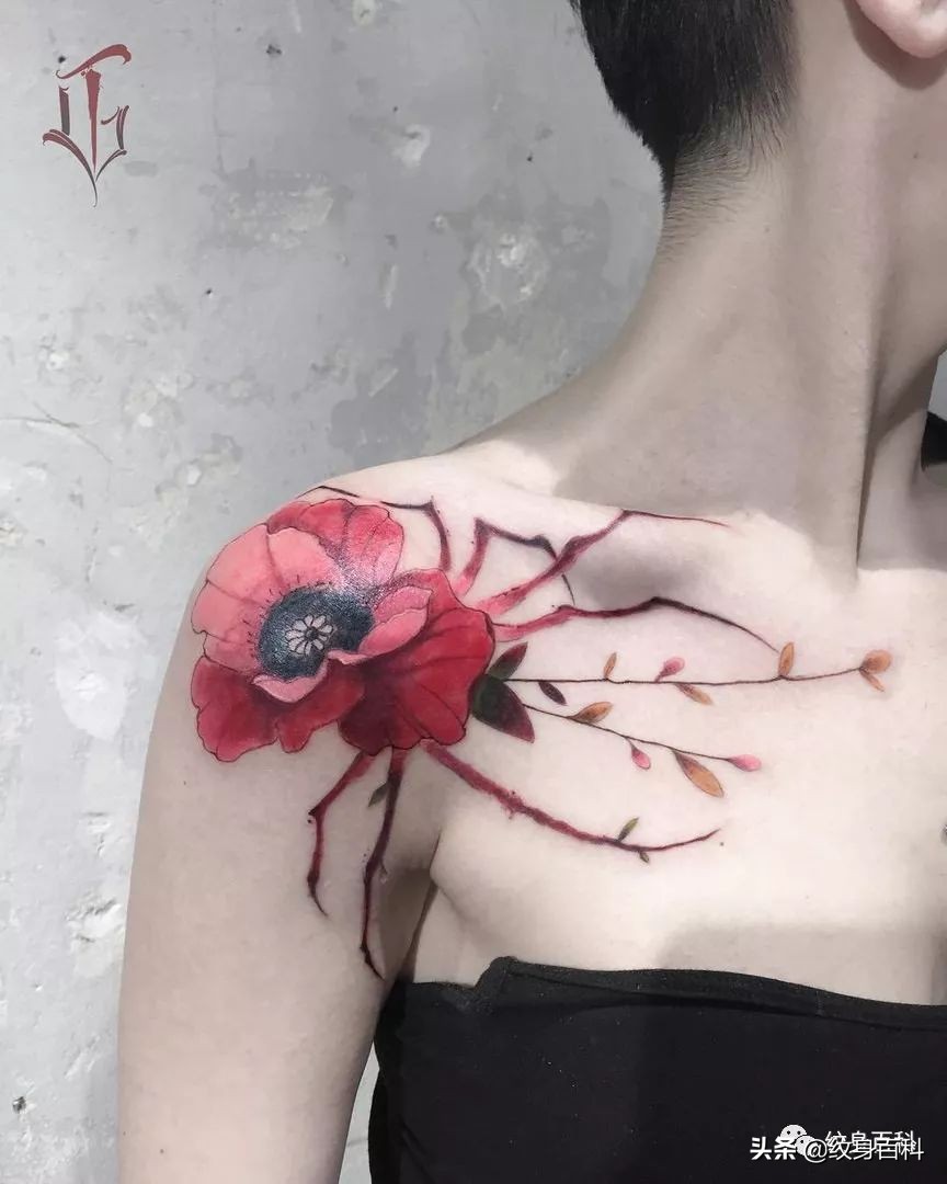 *粟罂**花纹身，致命的吸引~