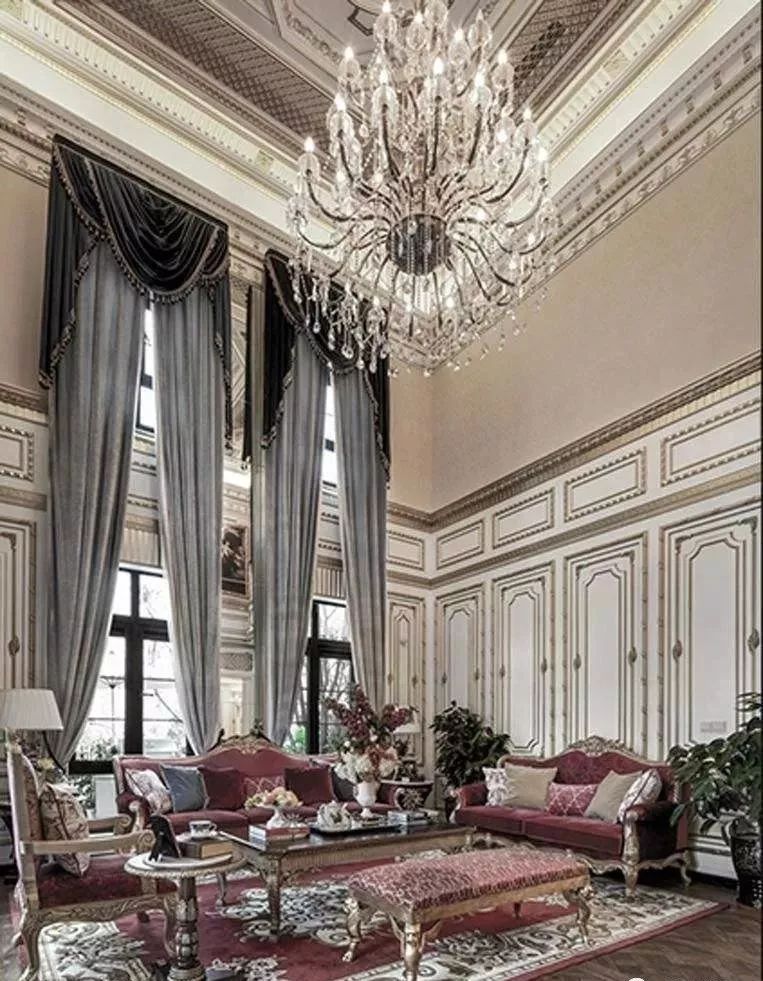 别墅窗帘的款式图片,别墅窗帘100个新款