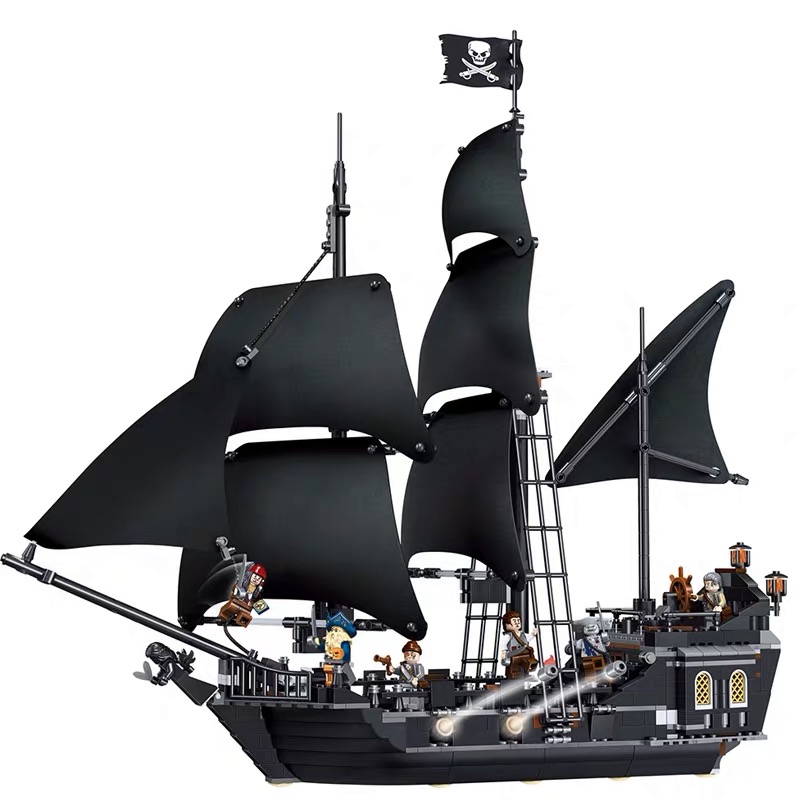 乐高海盗船安妮女王复仇号拼装,乐高我的世界巨型海盗船大冒险