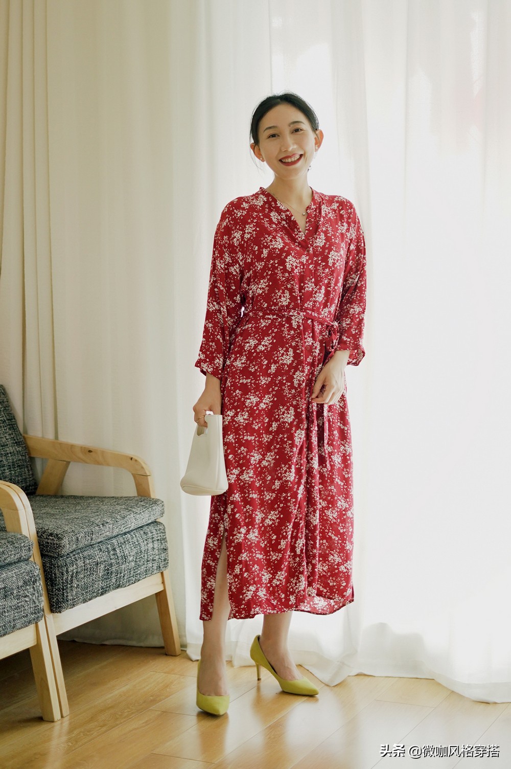 碎花连衣裙撞衫,碎花裙穿搭的正确模式穿出高级感