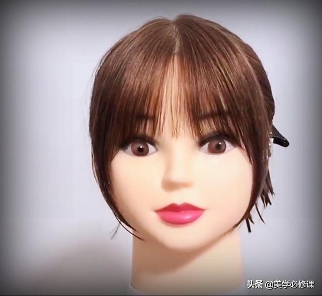 空气加八字刘海是什么样的,空气刘海卷发筒卷八字刘海