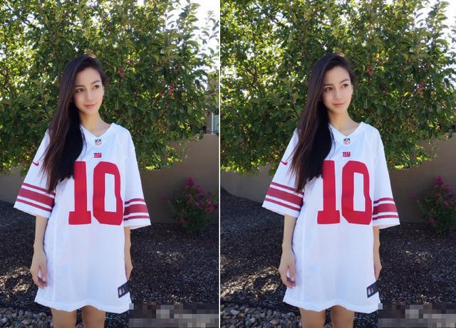 韩雪超美国米球衣写真出炉！还有这些女神酷爱穿球衣出境！