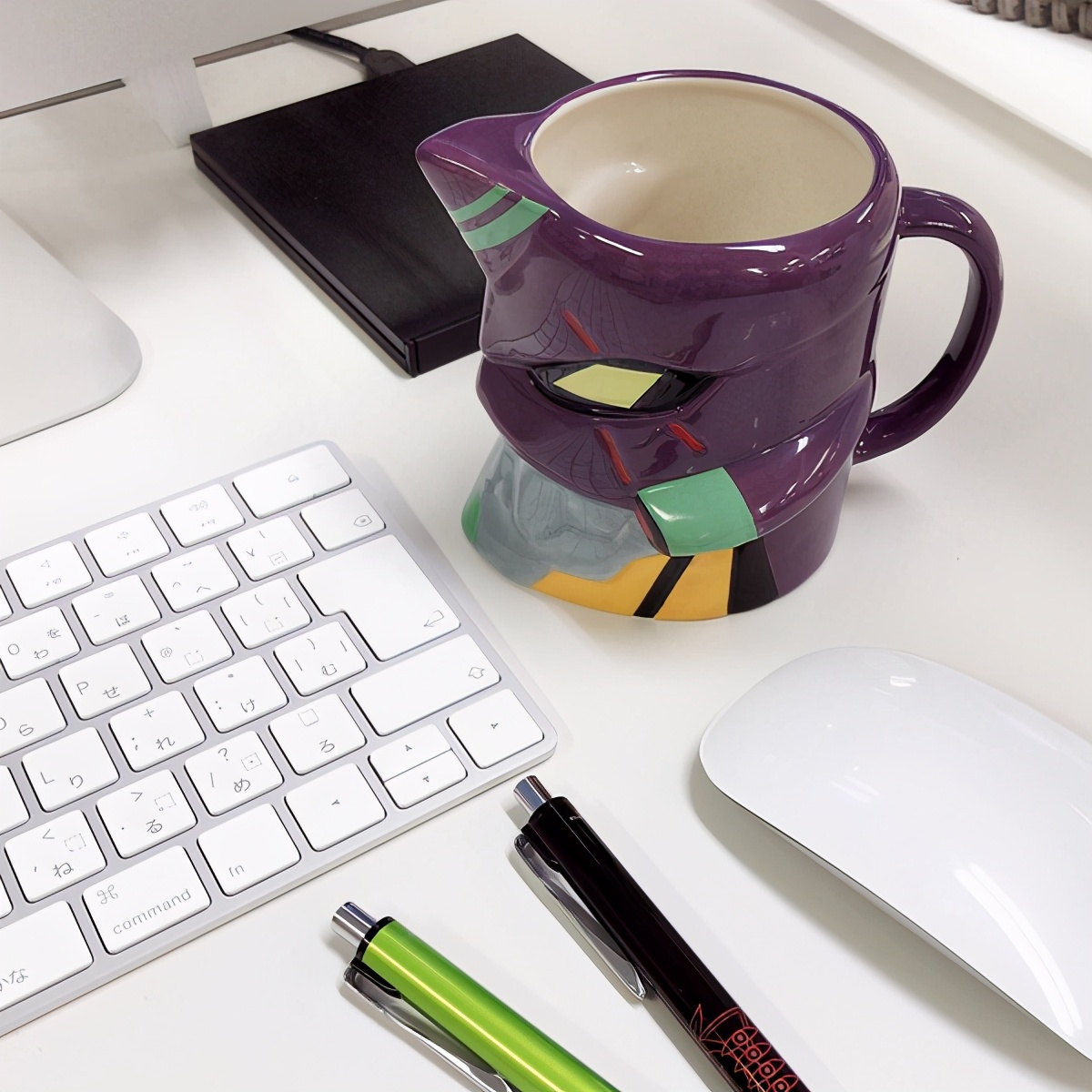 模玩周边:《新世纪福音战士》初号机/贰号机头部造型马克杯