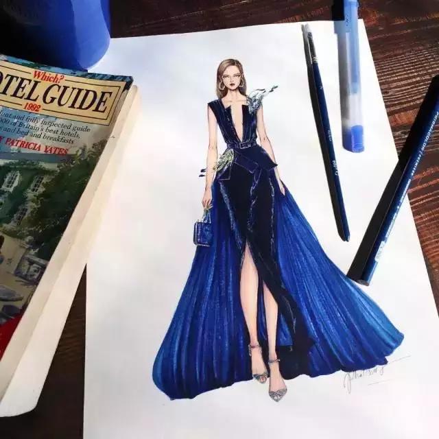 手绘时装插画,时尚插画手绘简单又漂亮