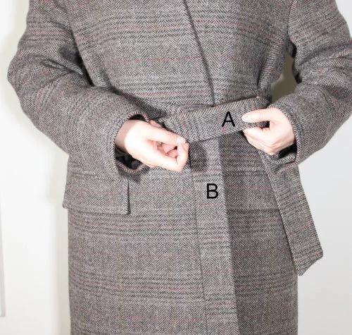 大衣腰带怎么系简单又好看,大衣短腰带系法简单又好看的系法