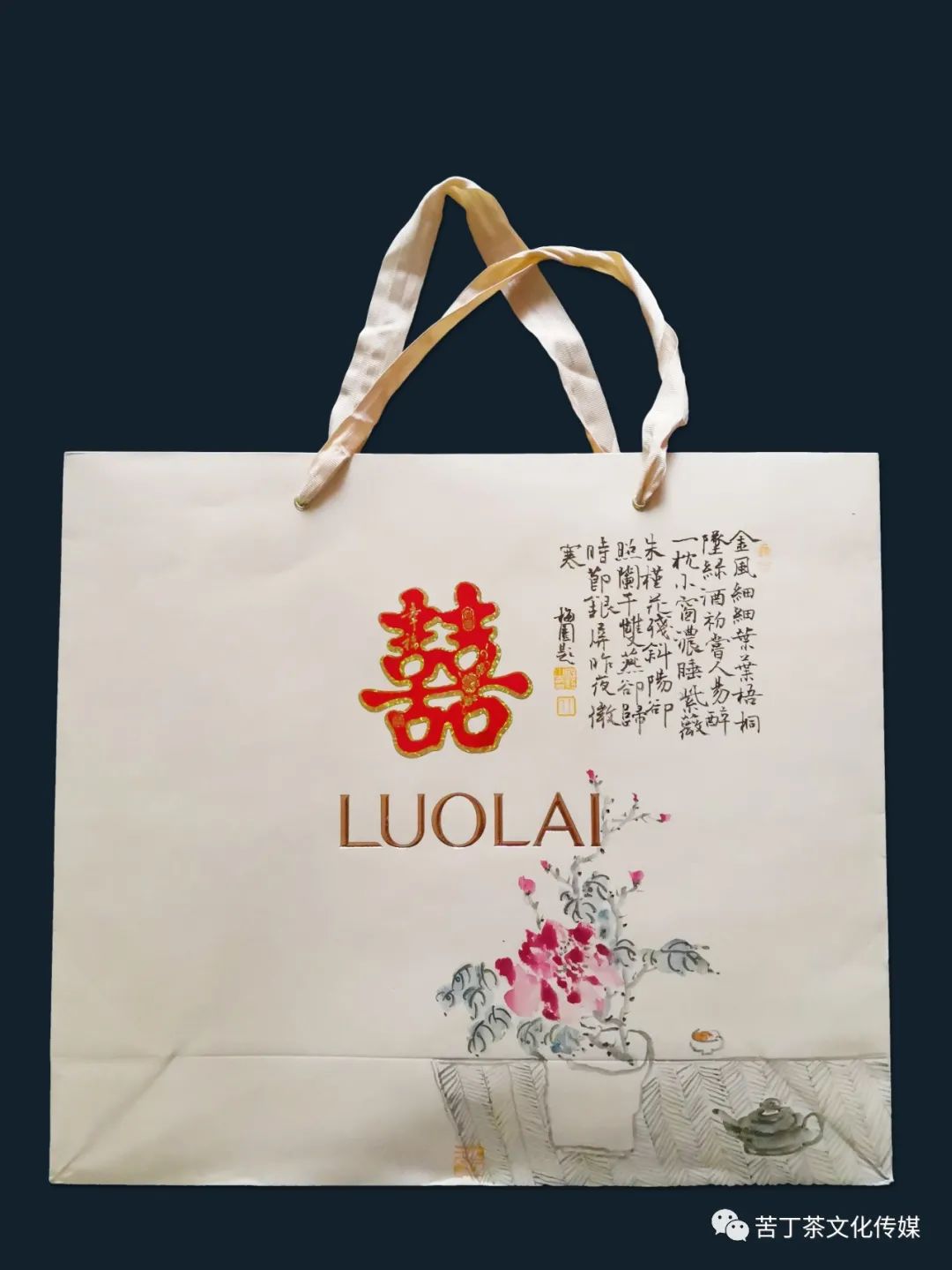 变废为宝---梅园创作的手提袋书画作品