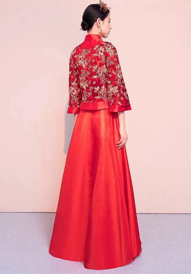 最适合穿中式嫁衣,新款秀禾服新娘礼服中式嫁衣