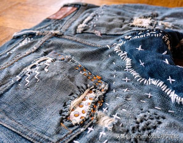 简单的缝纫加工活,破旧牛仔裤修补