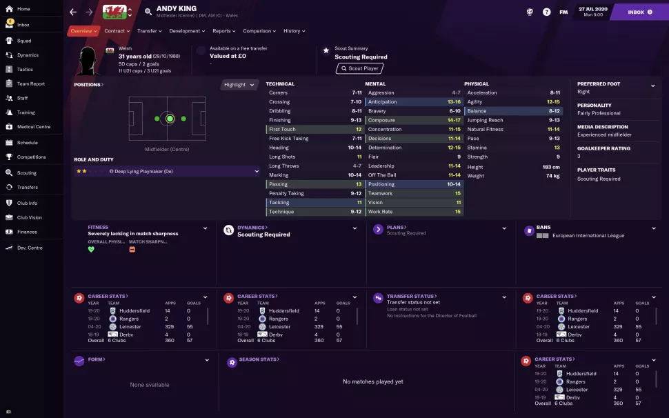 fm2021各位置最好用的球员,fm2021开档必签球员推荐