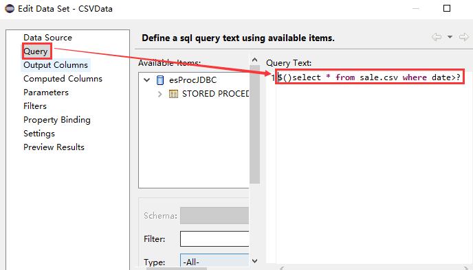 BIRT中对CSV数据集传递参数