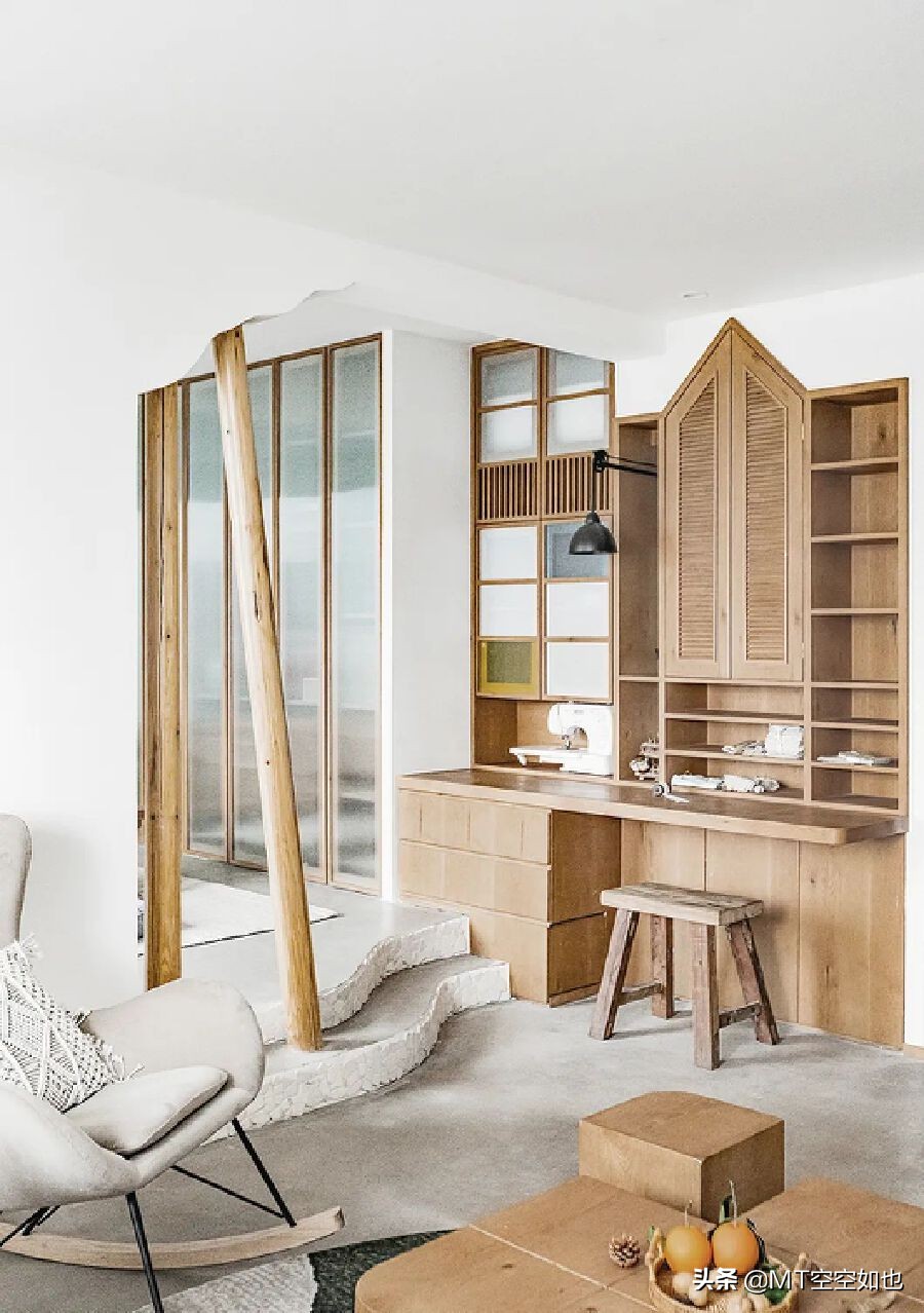 原木风空间营造的温馨气质,原木清爽灵动空间