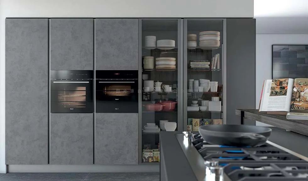 电视柜橱柜整面墙一体,橱柜厨边柜电视柜一体