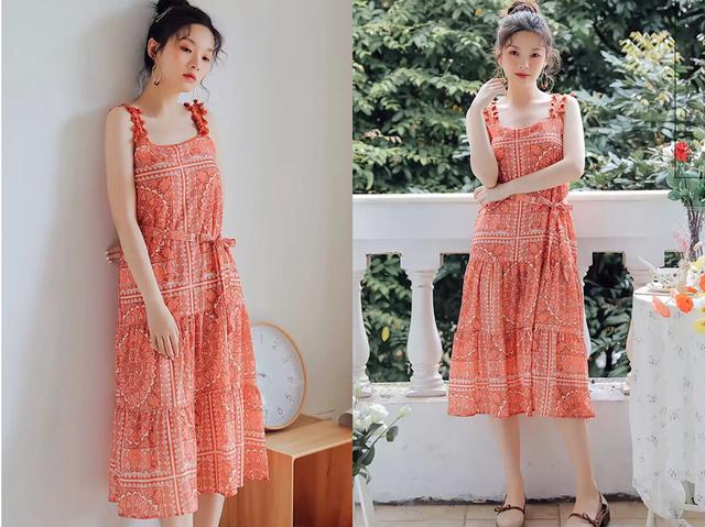 夏天穿棉麻料的连衣裙，既时尚又能清凉一夏