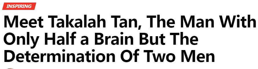 运动员车祸后失一半大脑忘记说话技能，现一口英语流利获教师学位