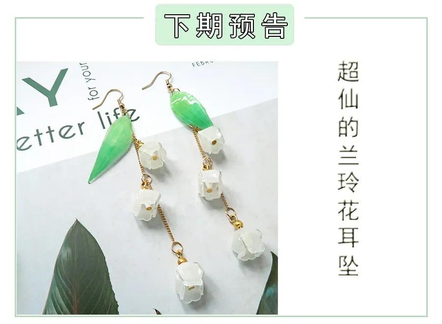 自制热缩片耳环古风,热缩片手工diy耳钉