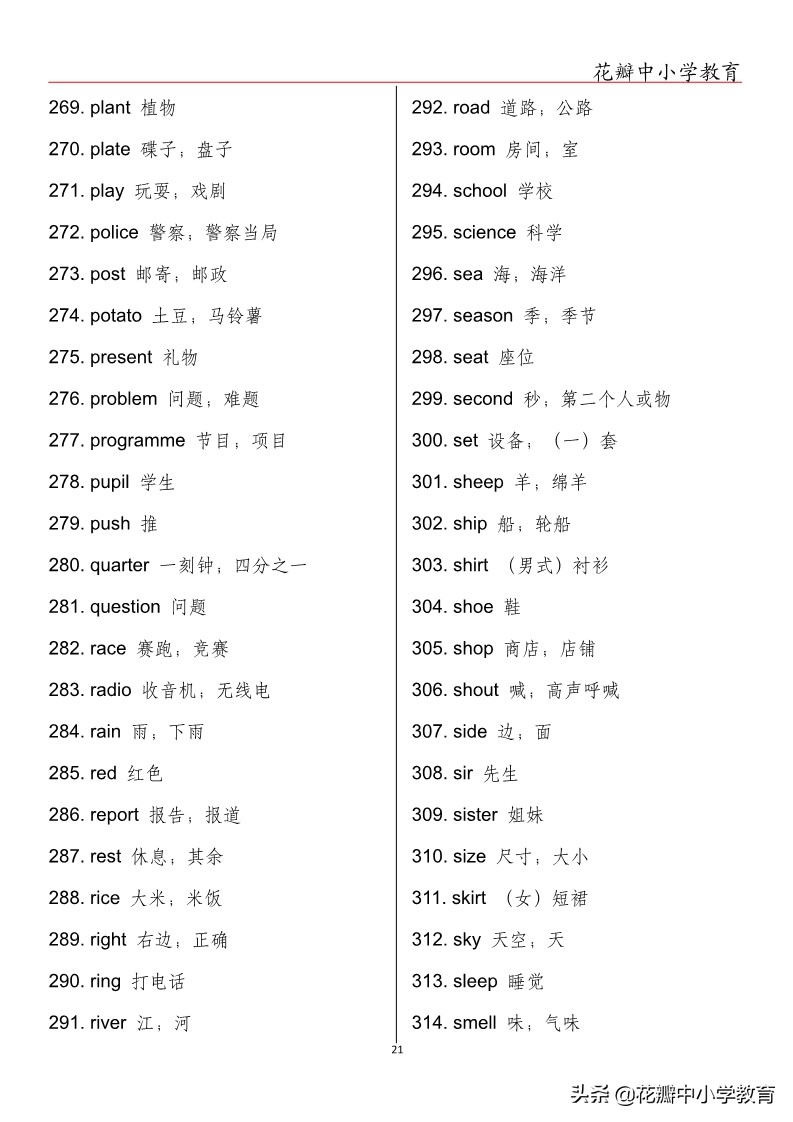 中考英语单词必背人教版,中考英语单词每天50个