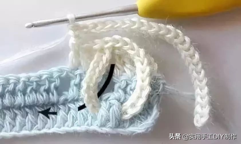 钩辫子针编织教程,钩织辫子针收尾教程视频