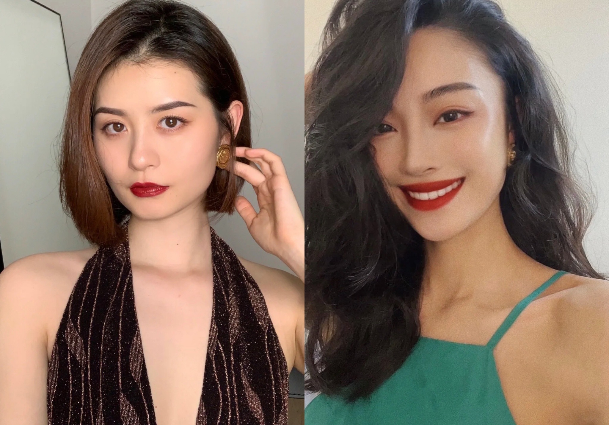 菱形方脸女生适合中分,适合方脸女生的千禧风