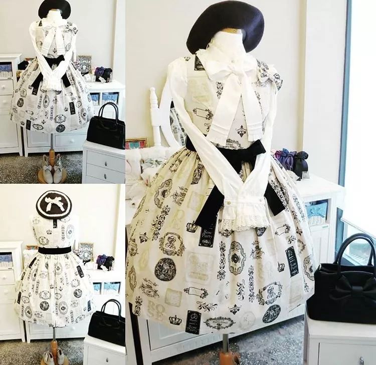 黑色洛丽塔洋装,藕粉色洛丽塔洋装