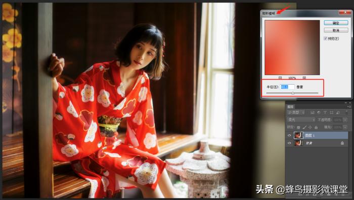 后期技巧|和服的梦幻效果后期ps这几步就能做到