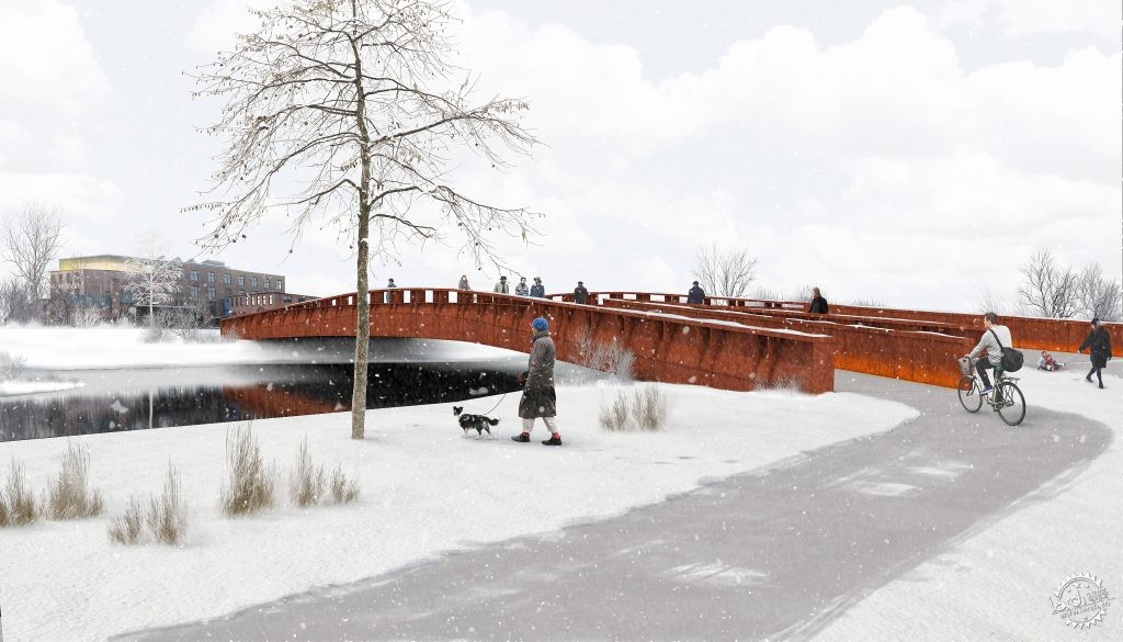 砖墙、烟囱与老旧的机器，遮不住河岸的水波光亮