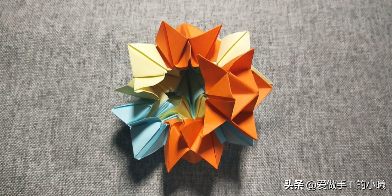 花球折纸大全图解教程,diy手工制作好看又好玩的折纸花球