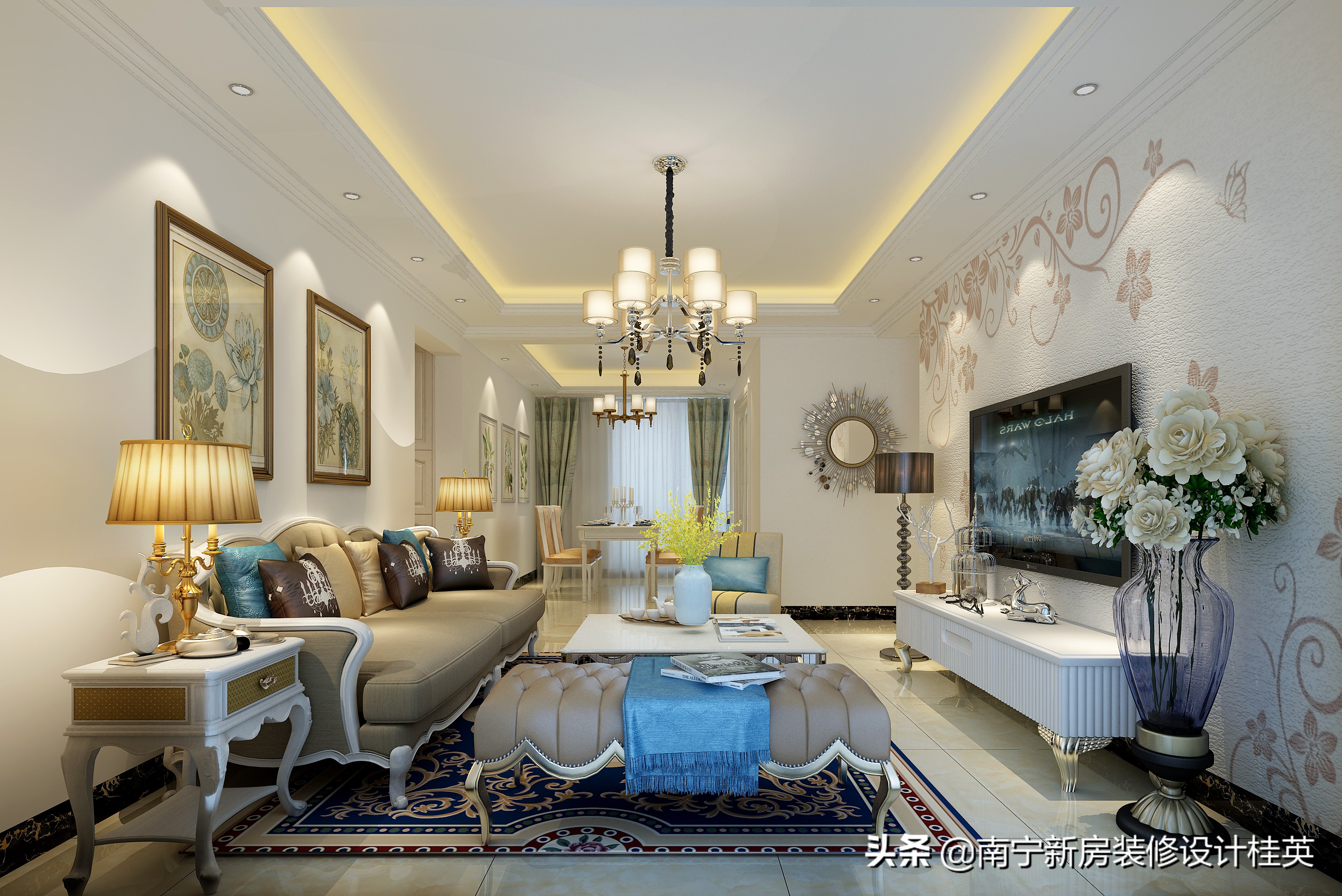 荣和悦澜山户型装修,荣和澜山府127装修效果图