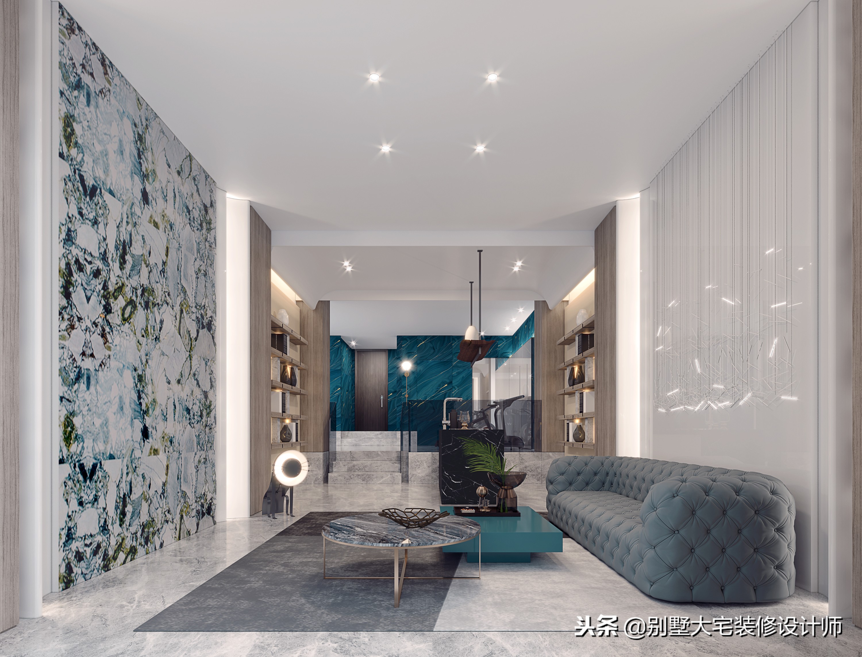 万科经典复式装修效果图,现代别墅装修万科